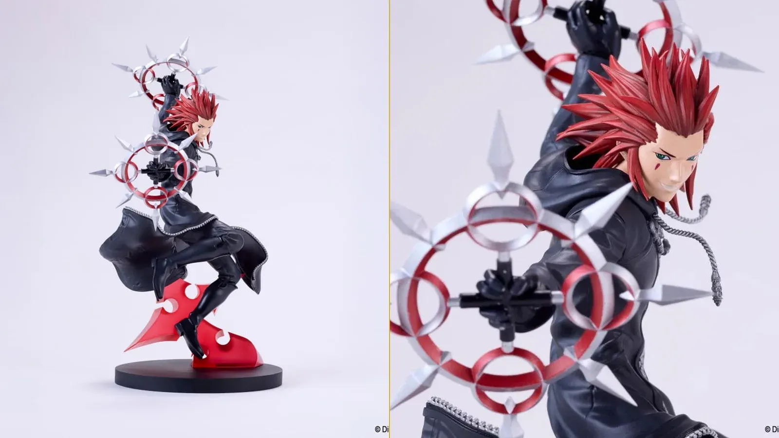 FORM-ISM Axel figure from Kingdom Hearts II standing mid-leap with Organization XIII coat