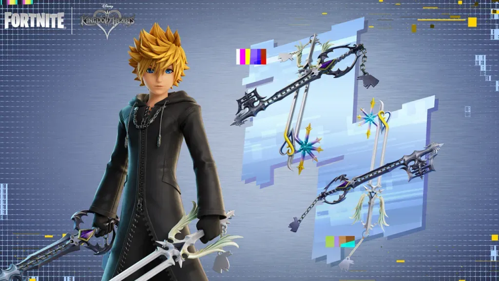 Roxas Fortnite bundle: KH2 outfit, dual Oathkeeper and Oblivion pickaxes